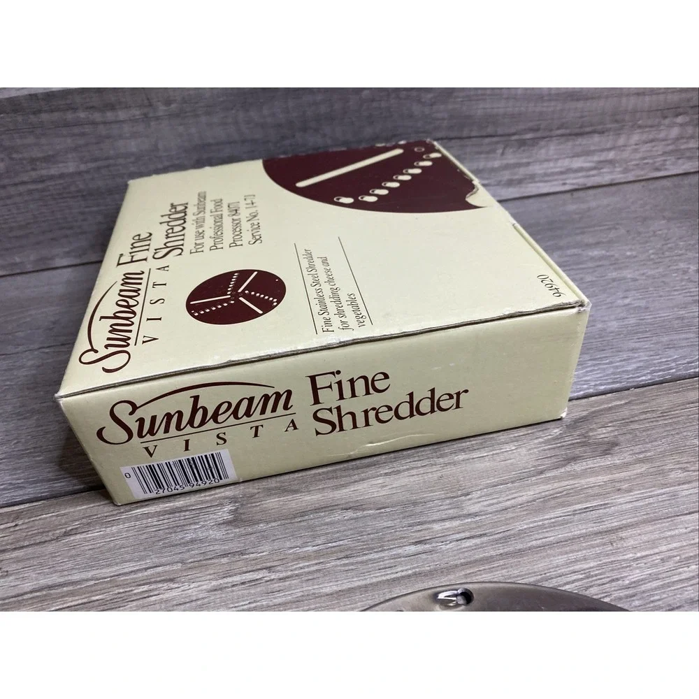 SUNBEAM VISTA FOOD PROCESSOR SHREDDER, CUTTER, &‎ BLADES MODEL 84071